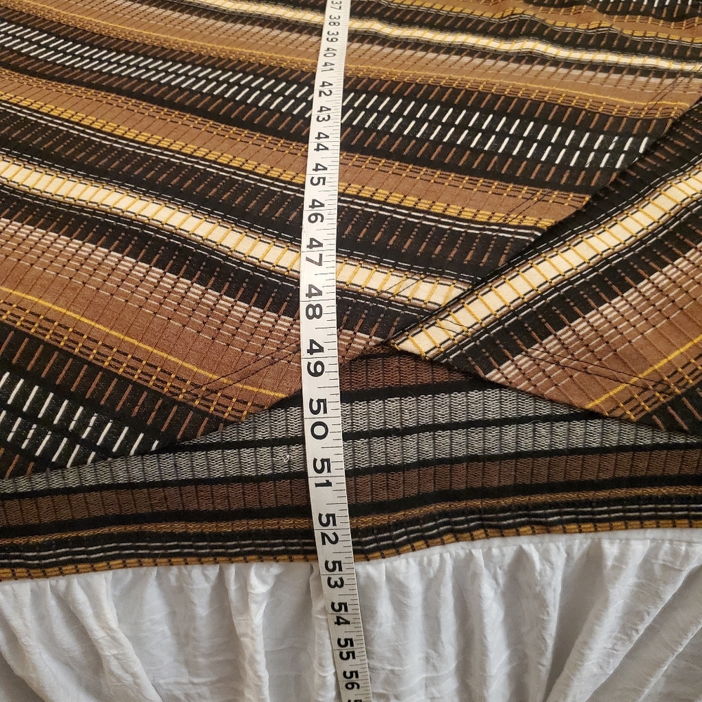 Maeve Striped Midi Dress in Brown, Black, Cream - Picture 9 of 15
